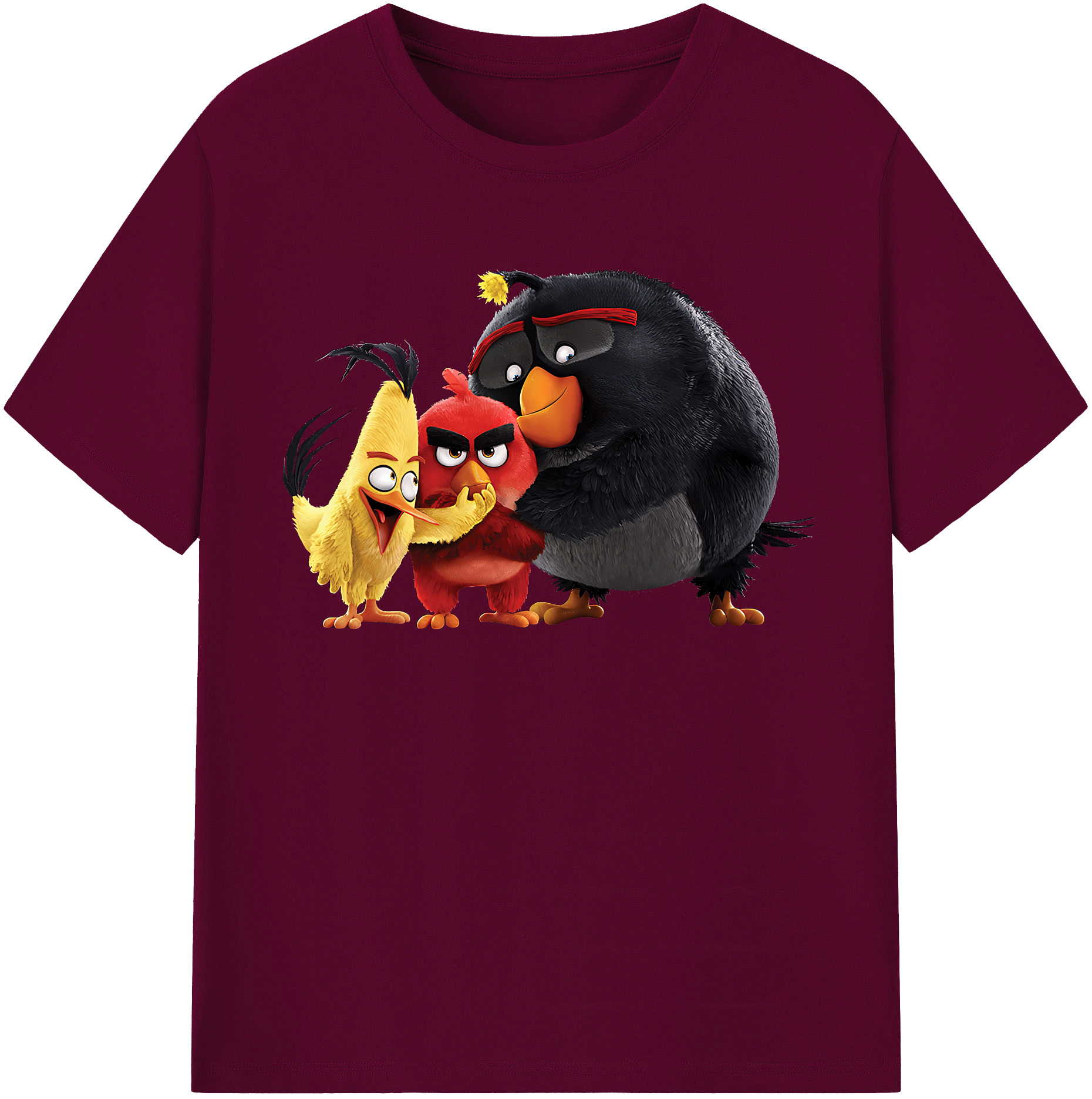 （画像用） Angry Birds アングリーバード レディースカジュアルプリントTシャツ（綿100％）